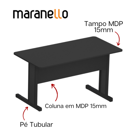 Mesa Escritório Retangular 1200mm MARANELLO M15